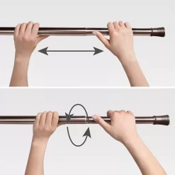 Sonoma Goods For Life® Basic End Cap Steel Tension Shower Rod -Sonoma Goods For Life Home 3284500 ALT2