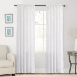 Sonoma Goods For Life® 2-pack Sheer Crushed Voile Window Curtain