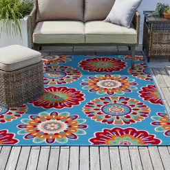 Sonoma Goods For Life® Floral Medallion Indoor/Outdoor Area And Throw Rug -Sonoma Goods For Life Home 3513100 ALT