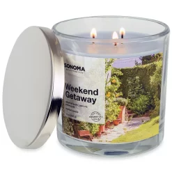 Sonoma Goods For Life® Weekend Getaway 14-oz. 3-Wick Candle Jar