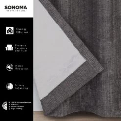 Sonoma Goods For Life® Ultimate Performance Distressed Chenille 100% Blackout 2-pk Curtain 9 Sonoma Goods For Life® Ultimate Performance Distressed Chenille 100% Blackout 2-pk Curtain -Sonoma Goods For Life Home 5002254 ALT3