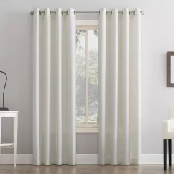 Sonoma Goods For Life® Recycled Polyester Tonal Grid Grommet Window Curtain