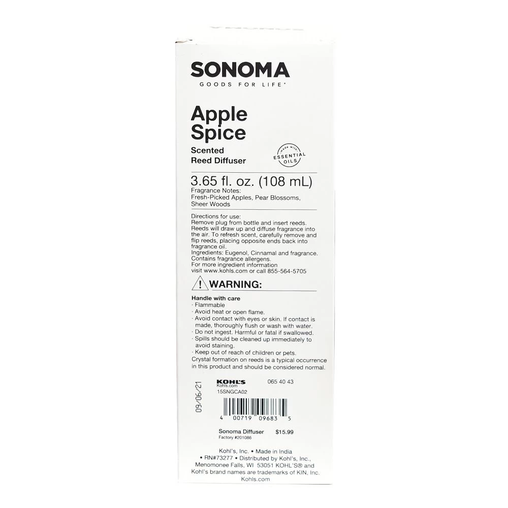 Sonoma Goods For Life® Apple Spice Reed Diffuser 11-piece Set 3 Sonoma Goods For Life® Apple Spice Reed Diffuser 11-piece Set - Image 3