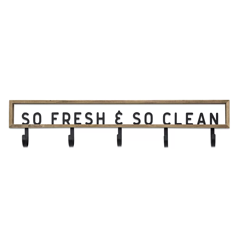 Sonoma Goods For Life® So Fresh & So Clean 5-hook Wall Decor 1 Sonoma Goods For Life® So Fresh & So Clean 5-hook Wall Decor