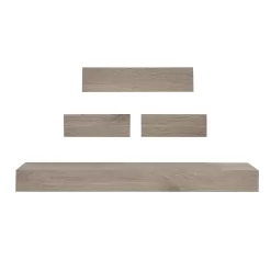 Sonoma Goods For Life® Gray Wash Ledge Wall Shelf 4-piece Set