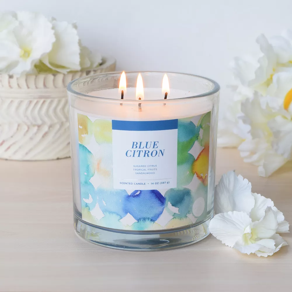 Sonoma Goods For Life® Blue Citron 14-oz. Candle Jar 2 Sonoma Goods For Life® Blue Citron 14-oz. Candle Jar - Image 2