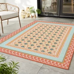 Sonoma Goods For Life® Indoor/Outdoor Warm Geo Border Rug -Sonoma Goods For Life Home 5864803 ALT