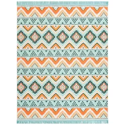 Sonoma Goods For Life® Indoor/Outdoor Coral Multi Geo Stripe Rug