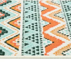 Sonoma Goods For Life® Indoor/Outdoor Coral Multi Geo Stripe Rug -Sonoma Goods For Life Home 5864807 ALT3