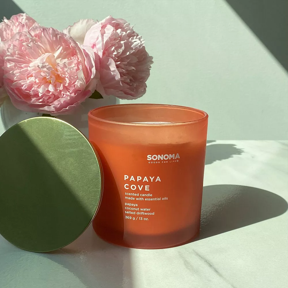 Sonoma Goods For Life® Papaya Cove 13-oz. Candle Jar 2 Sonoma Goods For Life® Papaya Cove 13-oz. Candle Jar - Image 2