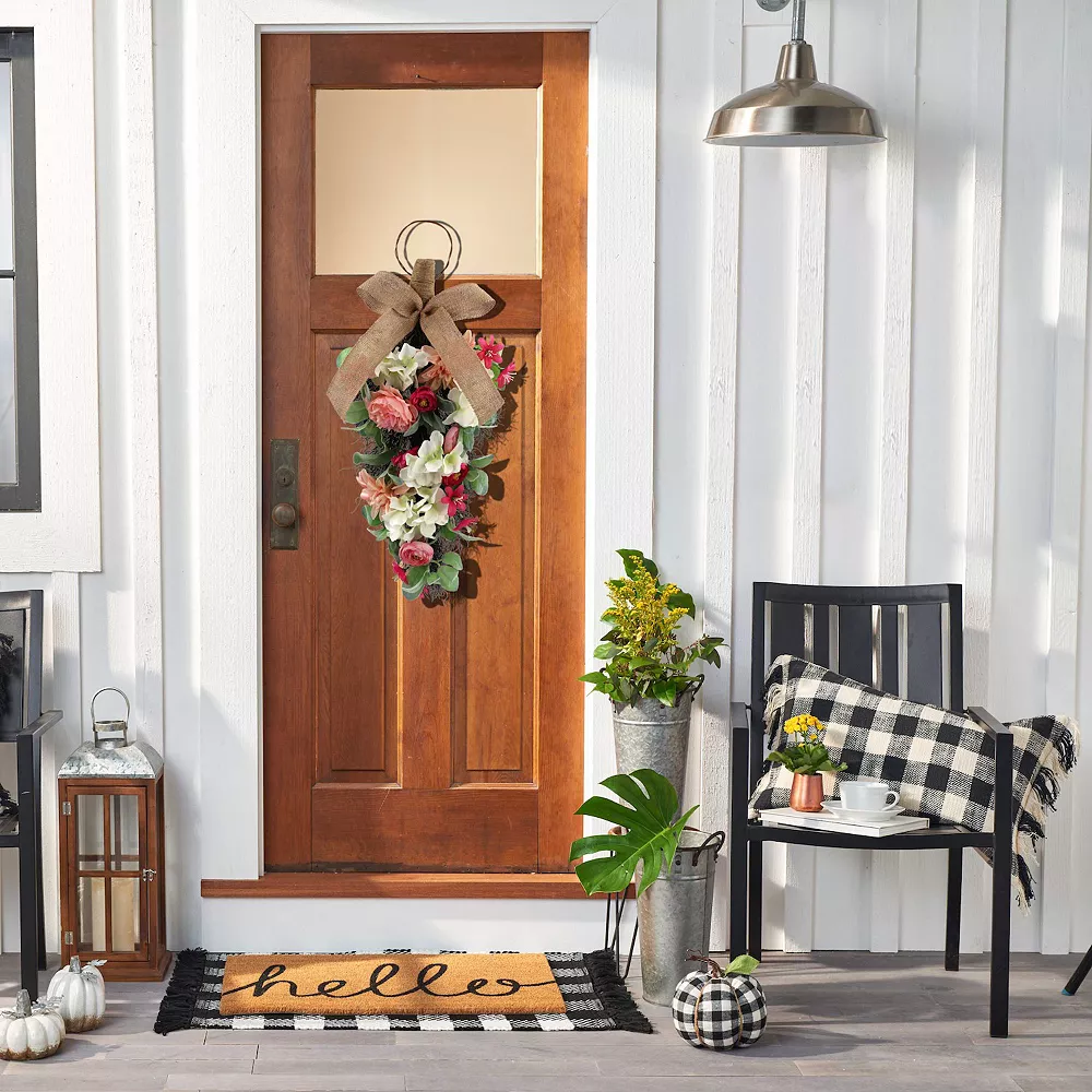 Sonoma Goods For Life® Artificial Pink Peony Teardrop Wall Decor 2 Sonoma Goods For Life® Artificial Pink Peony Teardrop Wall Decor - Image 2