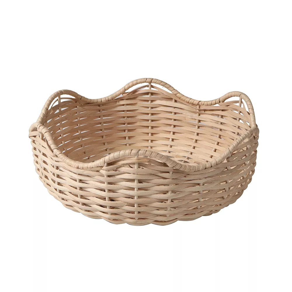 Sonoma Goods For Life® Rattan Scalloped Decorative Bowl Table Decor 1 Sonoma Goods For Life® Rattan Scalloped Decorative Bowl Table Decor