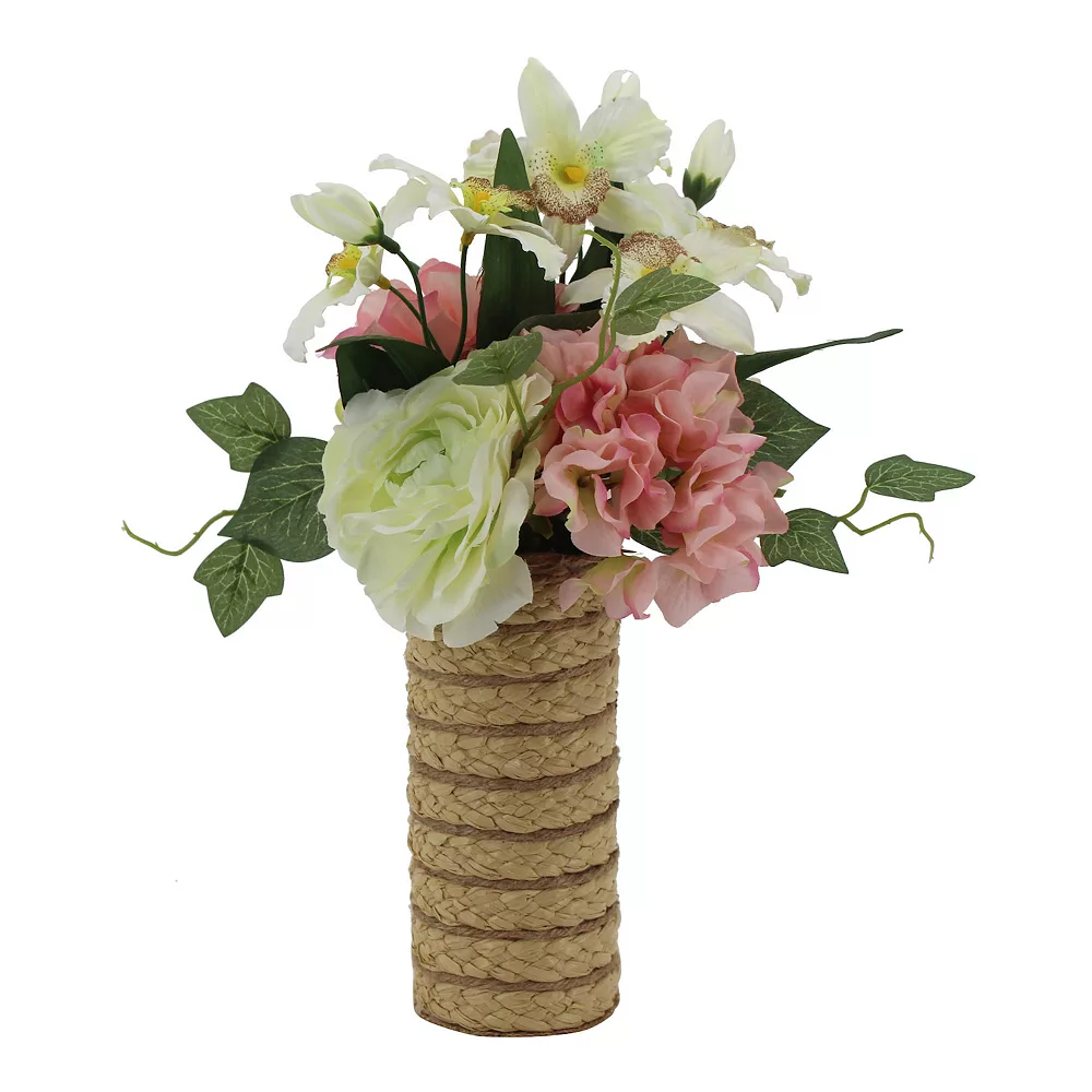 Sonoma Goods For Life® Artificial Green Pink Flower Arrangement Table Decor 2 Sonoma Goods For Life® Artificial Green Pink Flower Arrangement Table Decor - Image 2