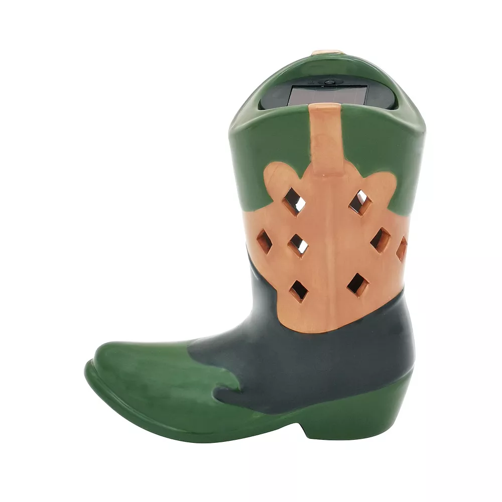 Sonoma Goods For Life® Cowboy Boot Solar LED Lantern Table Decor 2 Sonoma Goods For Life® Cowboy Boot Solar LED Lantern Table Decor - Image 2