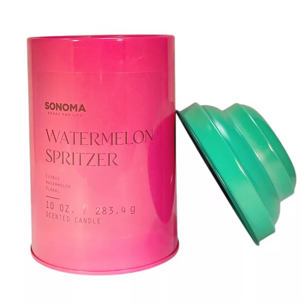 Sonoma Goods For Life® Tin Drink Collection Lavender Watermelon Spritzer 10-oz. Candle Jar 2 Sonoma Goods For Life® Tin Drink Collection Lavender Watermelon Spritzer 10-oz. Candle Jar - Image 2