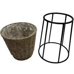 Sonoma Goods For Life® Large Seagrass Planter With Metal Stand -Sonoma Goods For Life Home 5920619 ALT2