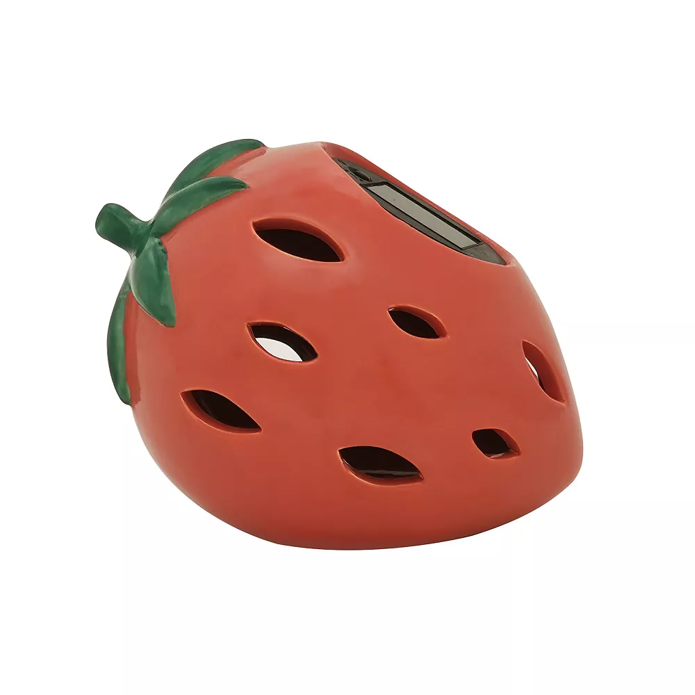 Sonoma Goods For Life® Ceramic Strawberry Solar LED Lantern 1 Sonoma Goods For Life® Ceramic Strawberry Solar LED Lantern