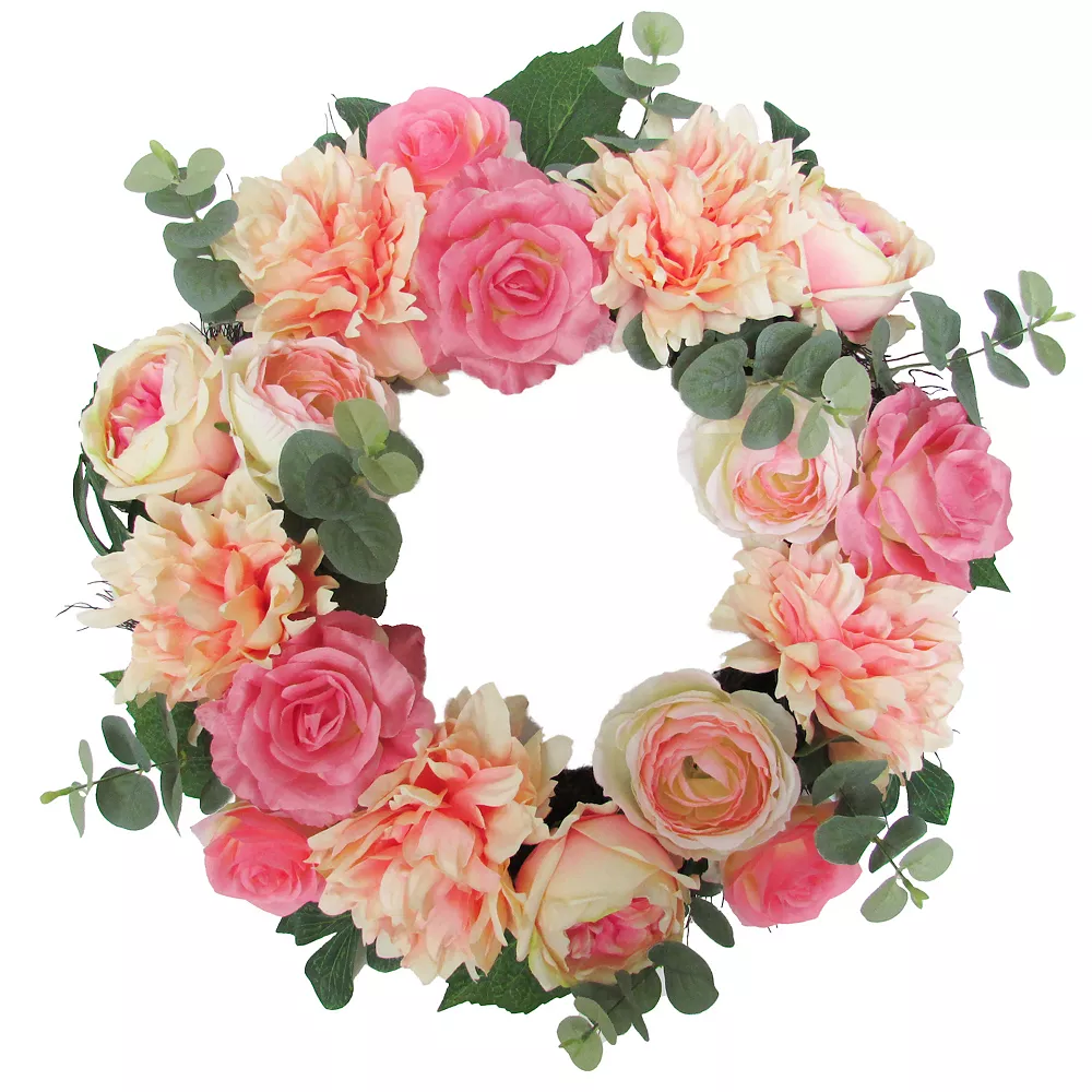 Sonoma Goods For Life® Artificial Hydrangea Cabbage Rose Wreath 1 Sonoma Goods For Life® Artificial Hydrangea Cabbage Rose Wreath