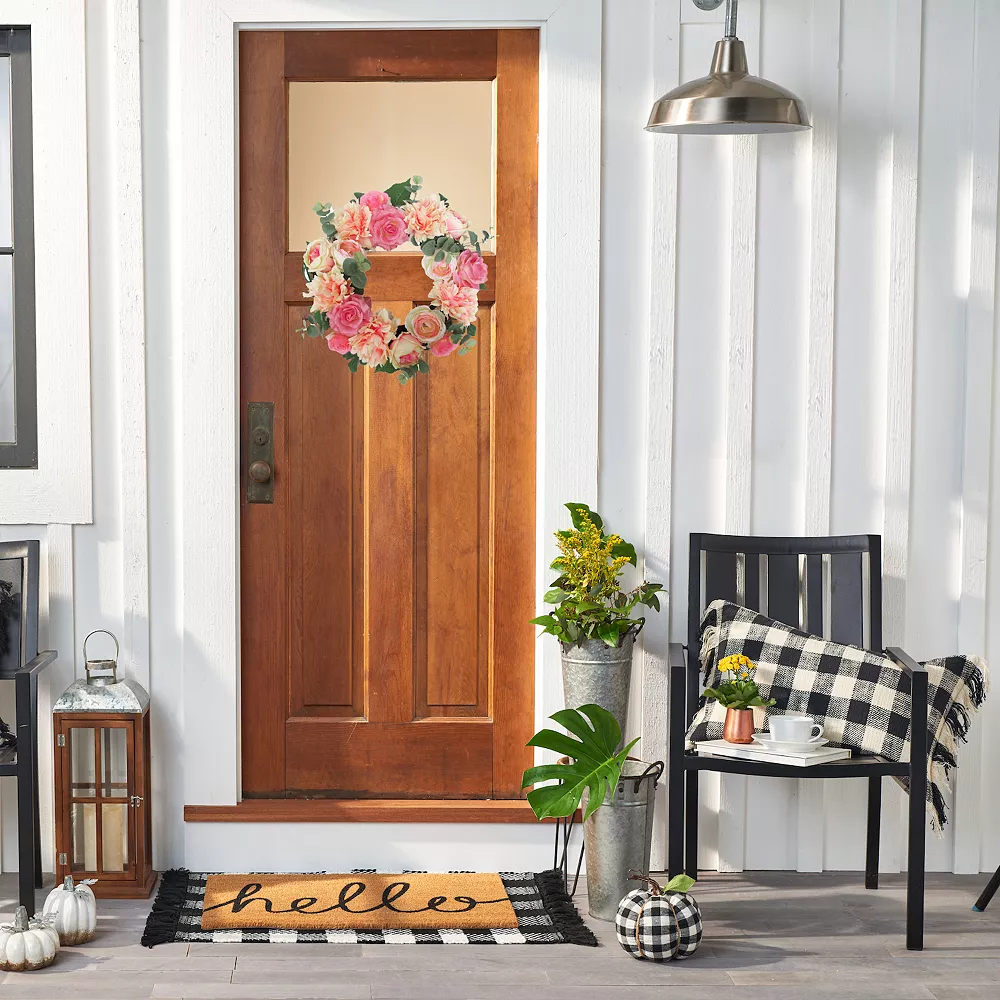 Sonoma Goods For Life® Artificial Hydrangea Cabbage Rose Wreath 2 Sonoma Goods For Life® Artificial Hydrangea Cabbage Rose Wreath - Image 2