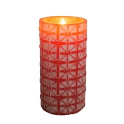 Sonoma Goods For Life® Red Geometric LED Pillar Candle