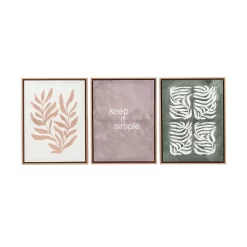 Sonoma Goods For Life® Keep It Simple Leaves Framed Wall Art 3-piece Set