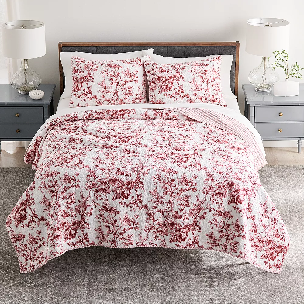 Sonoma Goods For Life® Red Botanical Quilt Set 1 Sonoma Goods For Life® Red Botanical Quilt Set